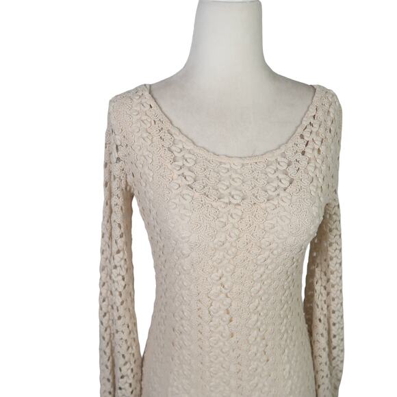 Free People Cream Crochet Mini Dress - Picture 3 of 8